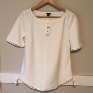 NWT Ann Taylor Cream Top